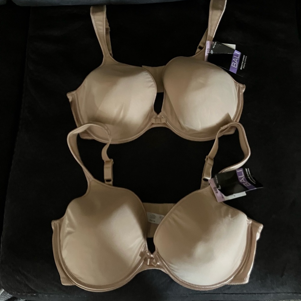 Lot of 3 bras (2) NWT Bali Seductive Curves, (1) good condition Playtex, all 40D